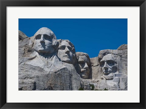 Framed Blue Skies over Mount Rushmore, South Dakota Print