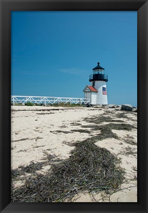 Framed Nantucket Brant Point lighthouse, Massachusetts Print
