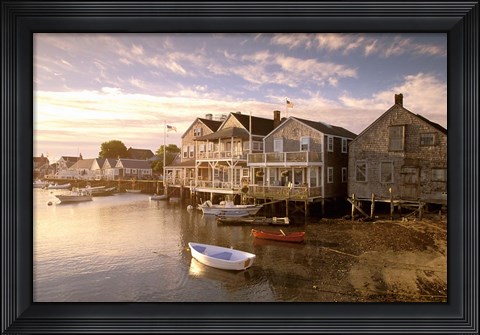 Framed Massachusetts, Nantucket Island, Old North Wharf Print