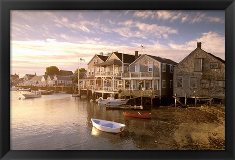 Framed Massachusetts, Nantucket Island, Old North Wharf Print