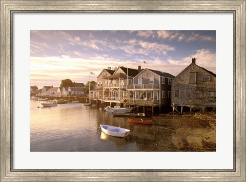 Framed Massachusetts, Nantucket Island, Old North Wharf Print