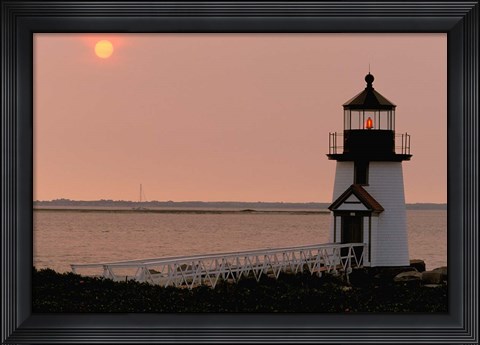 Framed Brant Point lighthouse, Nantucket Print