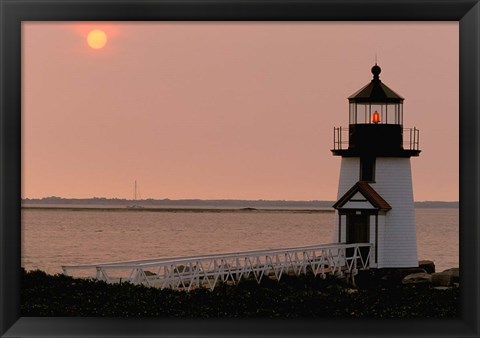 Framed Brant Point lighthouse, Nantucket Print