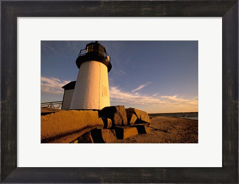 Framed Massachusetts, Nantucket, Brant Point lighthouse Print