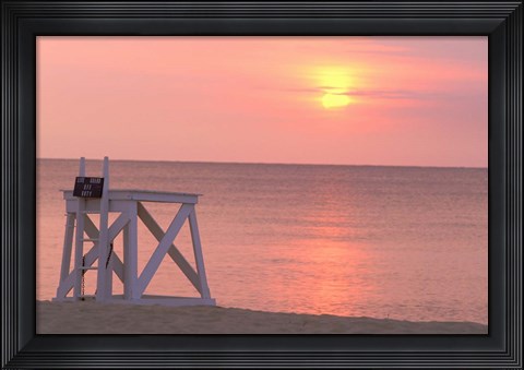 Framed Massachusetts, Nantucket, Jetties Beach Lifeguard Print