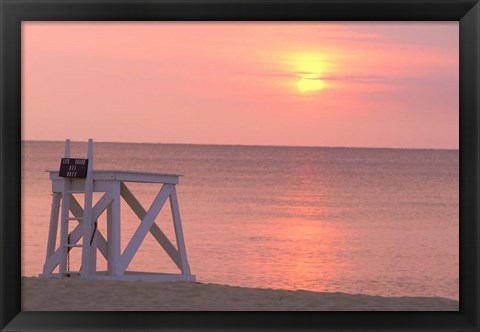 Framed Massachusetts, Nantucket, Jetties Beach Lifeguard Print