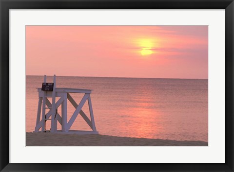 Framed Massachusetts, Nantucket, Jetties Beach Lifeguard Print