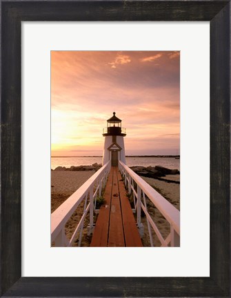 Framed Massachusetts Nantucket Island, Brand Point island Print