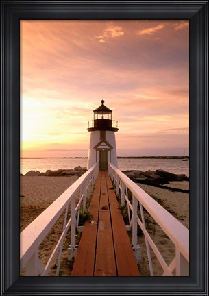 Framed Massachusetts Nantucket Island, Brand Point island Print