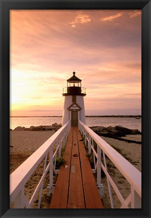 Framed Massachusetts Nantucket Island, Brand Point island Print