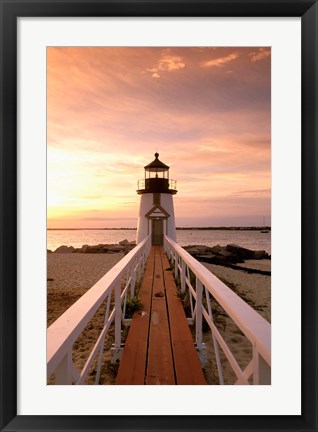 Framed Massachusetts Nantucket Island, Brand Point island Print