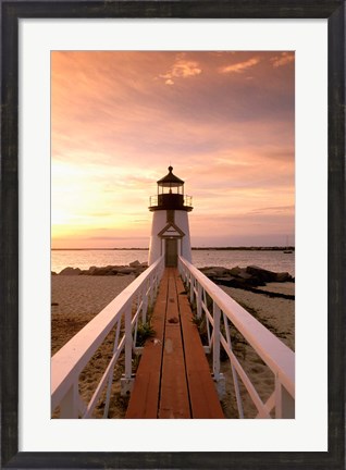 Framed Massachusetts Nantucket Island, Brand Point island Print