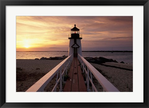 Framed Brant Point Lighthouse, Nantucket, Massachusetts Print