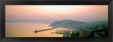 Framed Sunset Cote d&#39;Azur Nice France Print