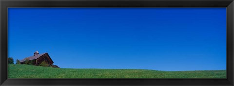 Framed Barn on a landscape, New Hampshire Print