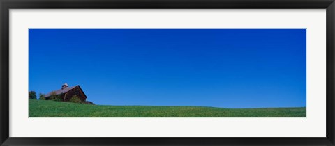 Framed Barn on a landscape, New Hampshire Print