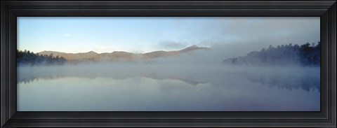 Framed Lake with mountain range in the background, Chocorua Lake, White Mountain National Forest, New Hampshire Print