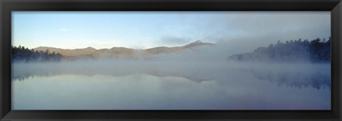 Framed Lake with mountain range in the background, Chocorua Lake, White Mountain National Forest, New Hampshire Print