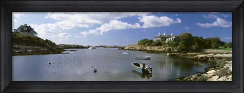 Framed Boats in the ocean, Ocean Drive, Newport, Rhode Island Print