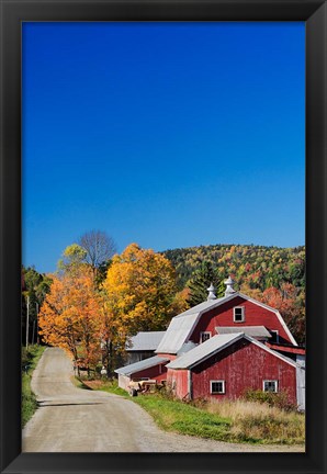 Framed Rural barn in autumn, New Hampshire Print