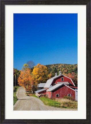 Framed Rural barn in autumn, New Hampshire Print