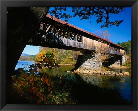 Framed New Hampshire, Blair Bridge, Pemigewasset River Print