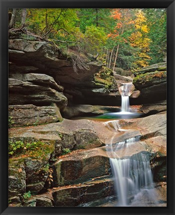 Framed Sabbady Falls,White Mountains National Forest New Hampshire Print