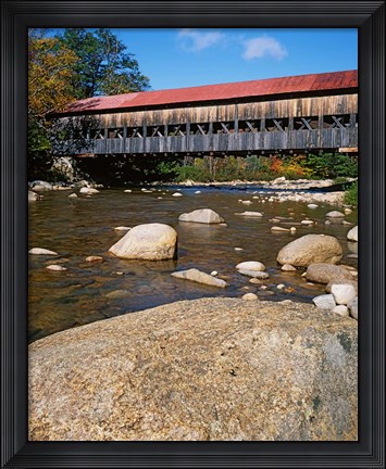 Framed Albany Covered Bridge, Swift River, White Mountain National Forest, New Hampshire Print