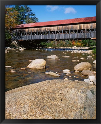 Framed Albany Covered Bridge, Swift River, White Mountain National Forest, New Hampshire Print