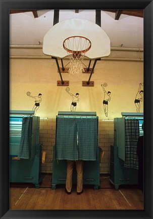 Framed Politics, Democracy, Voting booth, New Hampshire, 1988 Print