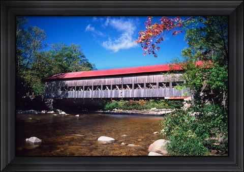 Framed Covered Albany Bridge Over the Swift River, New Hampshire Print