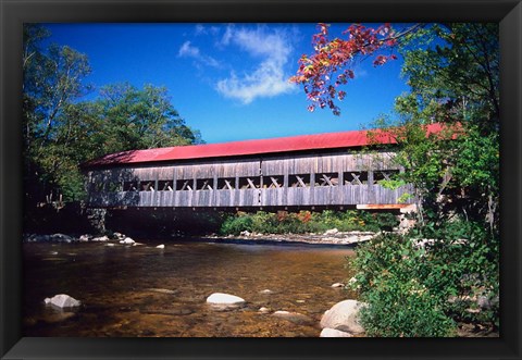 Framed Covered Albany Bridge Over the Swift River, New Hampshire Print