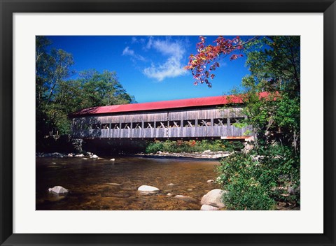 Framed Covered Albany Bridge Over the Swift River, New Hampshire Print