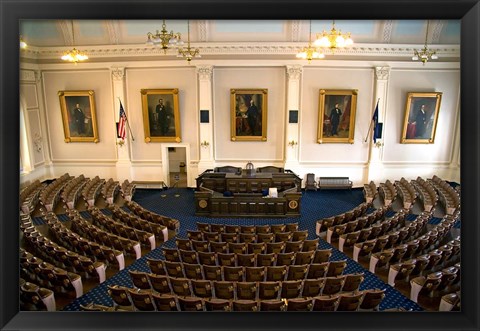 Framed Concord Capitol building, New Hampshire Print