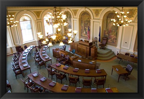 Framed Capitol building in Concord, New Hampshire Print