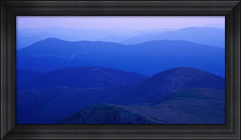 Framed View From Mt Monroe on Crawford Path, White Mountains, New Hampshire Print