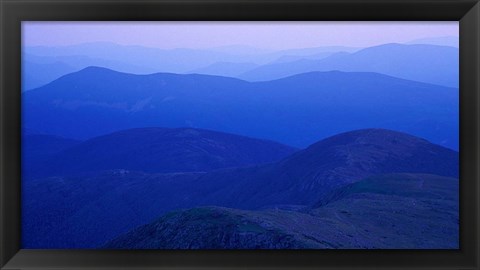 Framed View From Mt Monroe on Crawford Path, White Mountains, New Hampshire Print