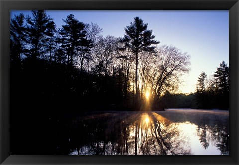 Framed Nature Conservancy&#39;s Preserve, Lamprey River Below Packer&#39;s Falls, New Hampshire Print