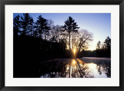 Framed Nature Conservancy&#39;s Preserve, Lamprey River Below Packer&#39;s Falls, New Hampshire Print