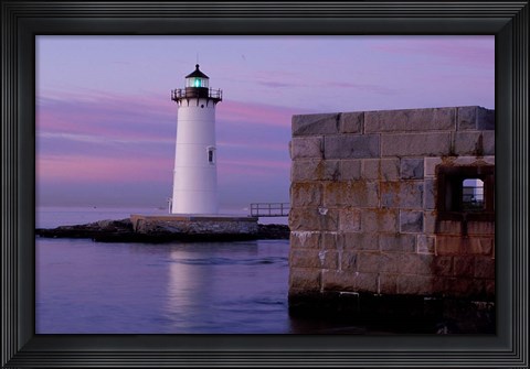 Framed Fort Constitution, State Historic Site, Portsmouth Harbor Lighthouse, New Hampshire Print
