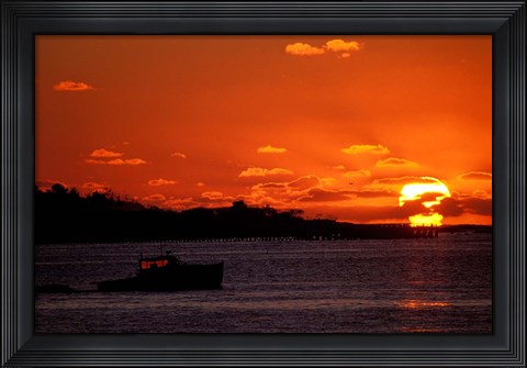 Framed Sunrise at the Mouth of Piscataqua River, New Hampshire Print