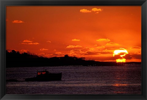 Framed Sunrise at the Mouth of Piscataqua River, New Hampshire Print