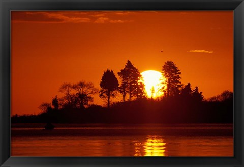 Framed Sunrise over Odiorne Point, New Hampshire Print