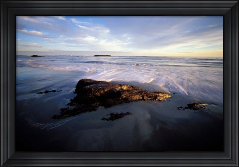 Framed Low Tide and Surf, Wallis Sands State Park, New Hampshire Print