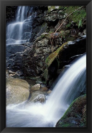 Framed Coosauk Falls, Bumpus Brook, White Mountain National Forest, New Hampshire Print