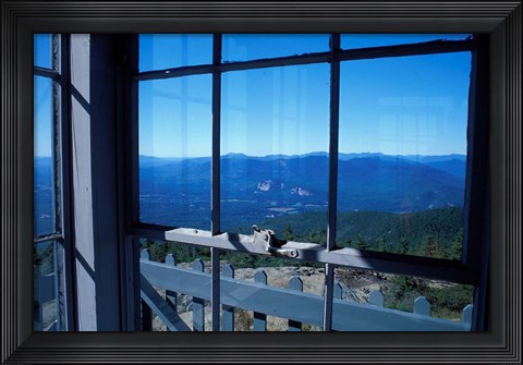 Framed Kearsarge North, View From Inside the Fire Tower, New Hampshire Print