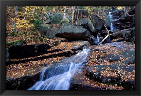 Framed Champney Brook in White Mountains, New Hampshire Print