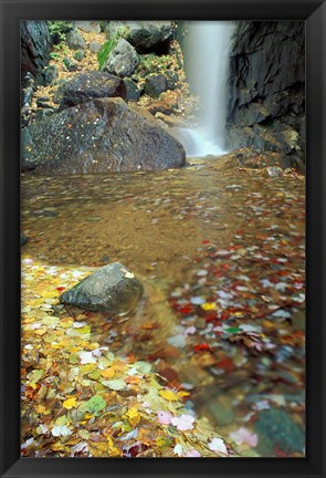 Framed Pitcher Falls in White Mountains, New Hampshire Print