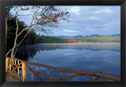 Framed Fall Reflections in Chocorua Lake, White Mountains, New Hampshire Print