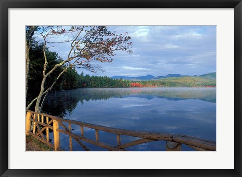 Framed Fall Reflections in Chocorua Lake, White Mountains, New Hampshire Print